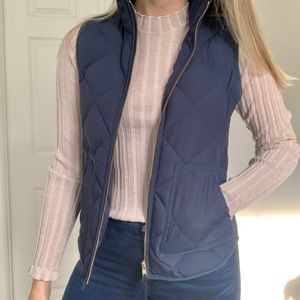 JCrew Navy Puffer Vest